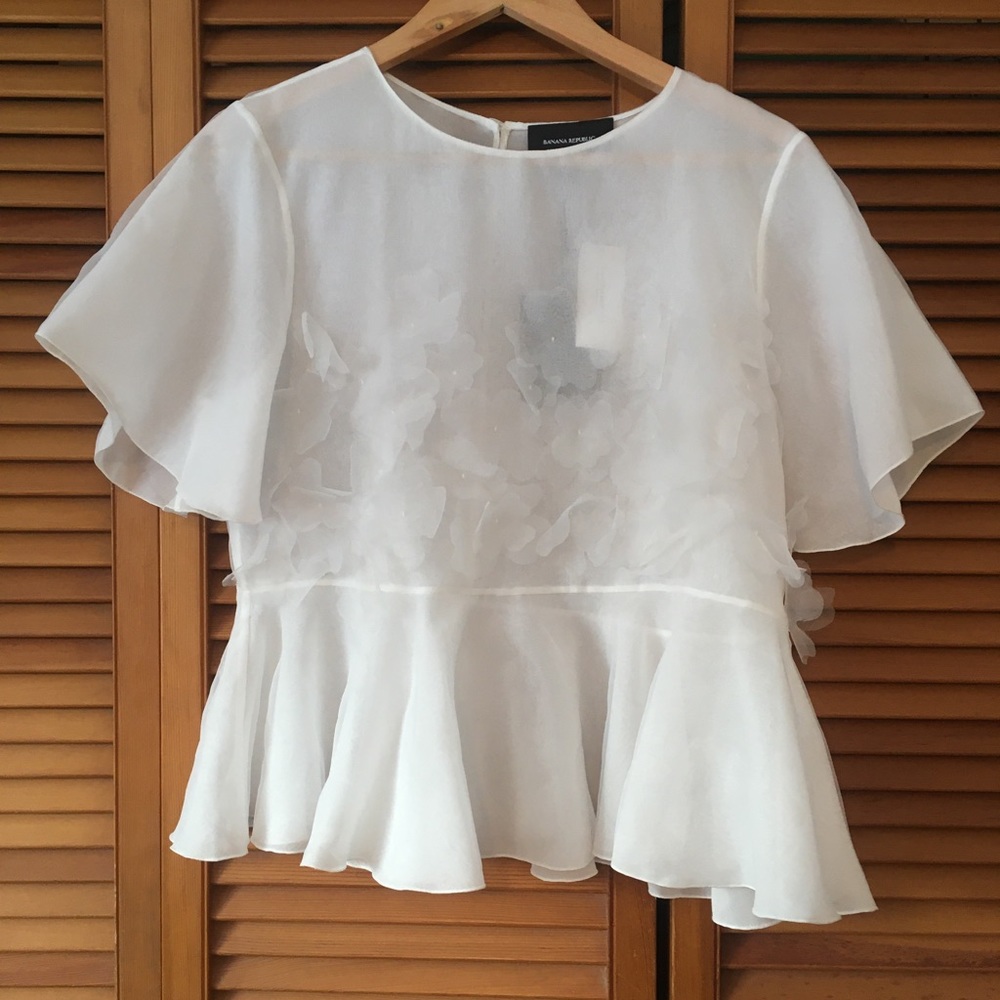 Banana Republic Limited Edition Blouse Flowers